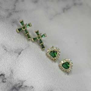 Topitos con piedras verde