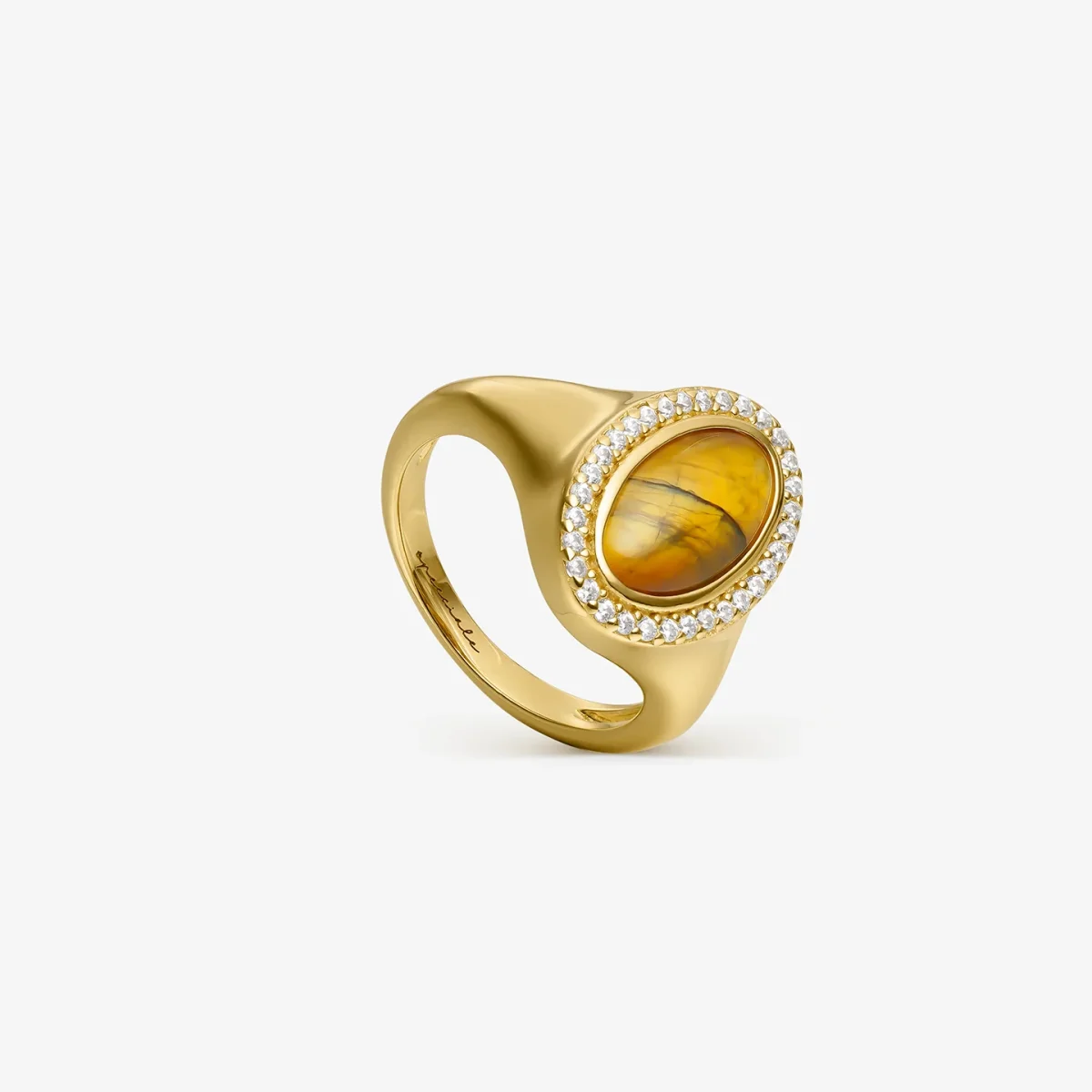 Anillo Sello Ojo de Tigre - Imagen 8