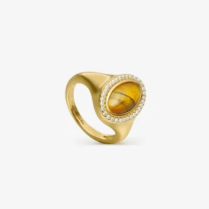 Anillo Sello Ojo de Tigre