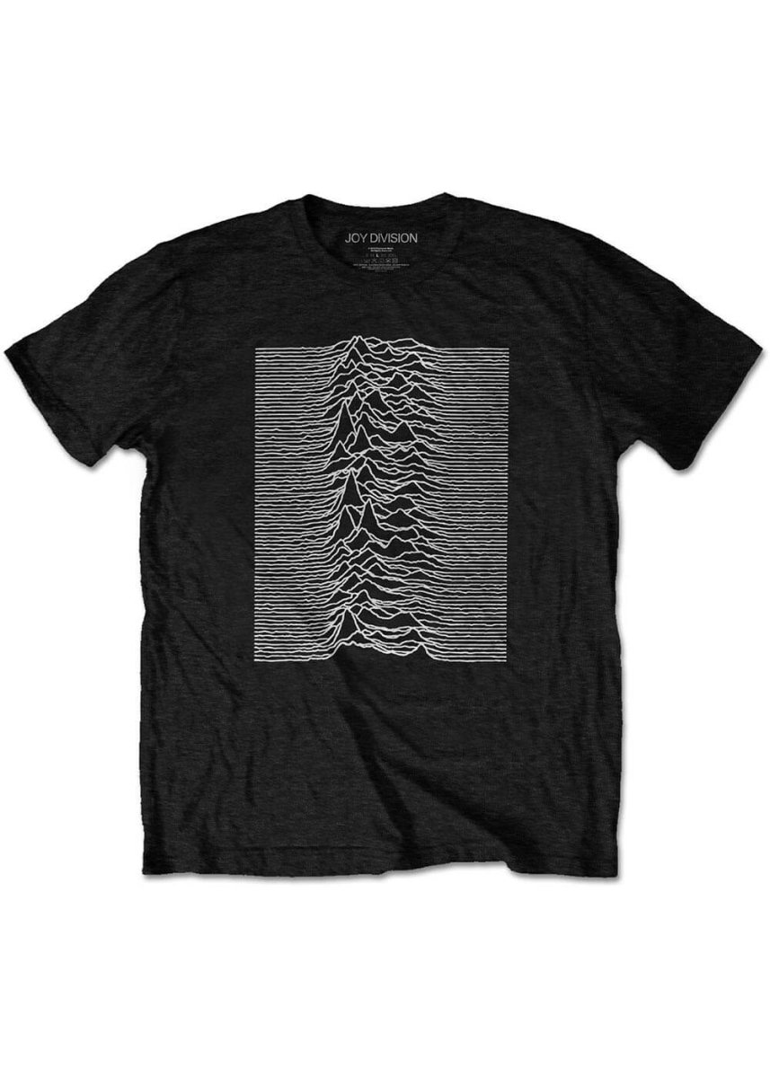 Band Shirts Joy Division Unknown Pleasures T-Shirt Zwart - Imagen 2
