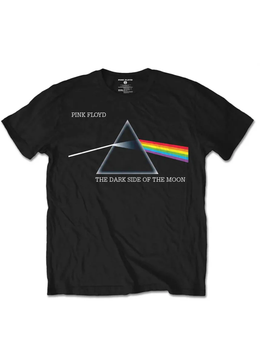 Band Shirts Pink Floyd Dark Side Of The Moon Courier T-Shirt Zwart - Imagen 2