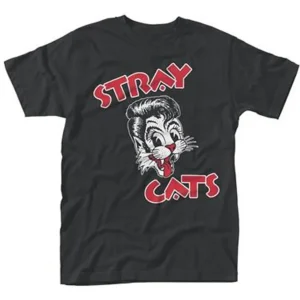 Band Shirts Stray Cats Logo T-Shirt Zwart