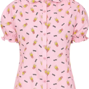Banned Star Popcorn Blouse Roze