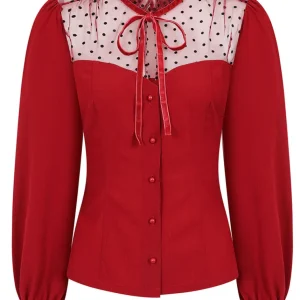 Blusa Retro Luna Burdeos de Banned