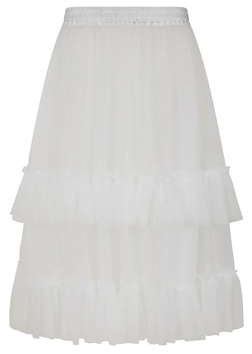 Banned Mia Petticoat de los 50s en Blanco - Imagen 5