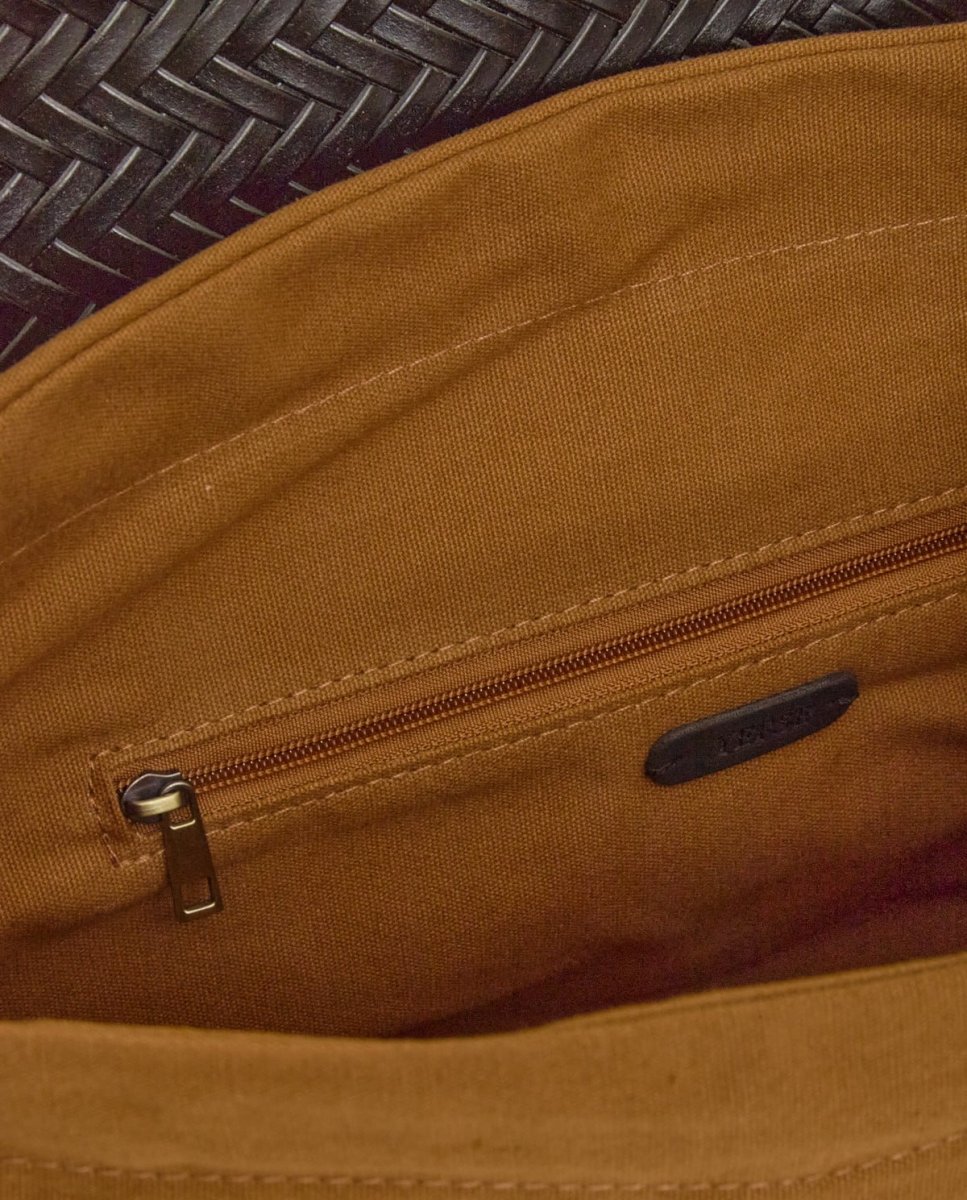 BOLSO DE PIEL HANDMADE TRENZADO NEGRO - Imagen 3