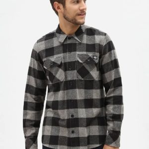 Dickies Heren Sacramento Flanellen Shirt Grijs
