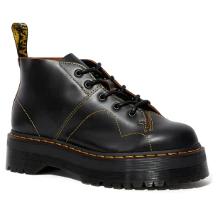 Botas de piel Dr. Martens Church Quad con plataforma, negras