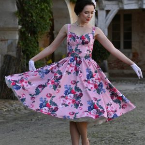 Hearts & Roses Vestido Rosabelle Bloom Swing Rosa