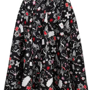 Hell Bunny Charlie Falda Swing 50's Negra