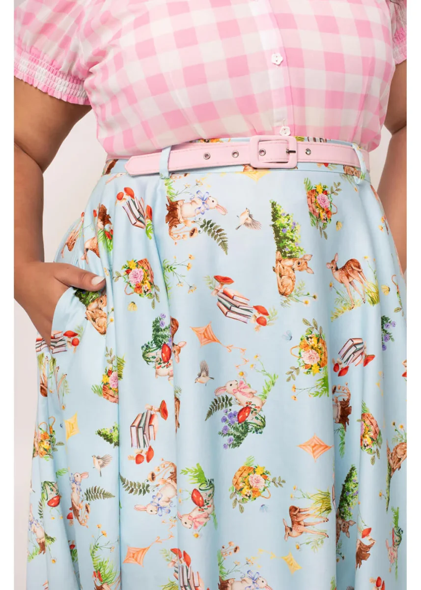 Hell Bunny Beatrix Falda 50's Swing Azul - Imagen 8