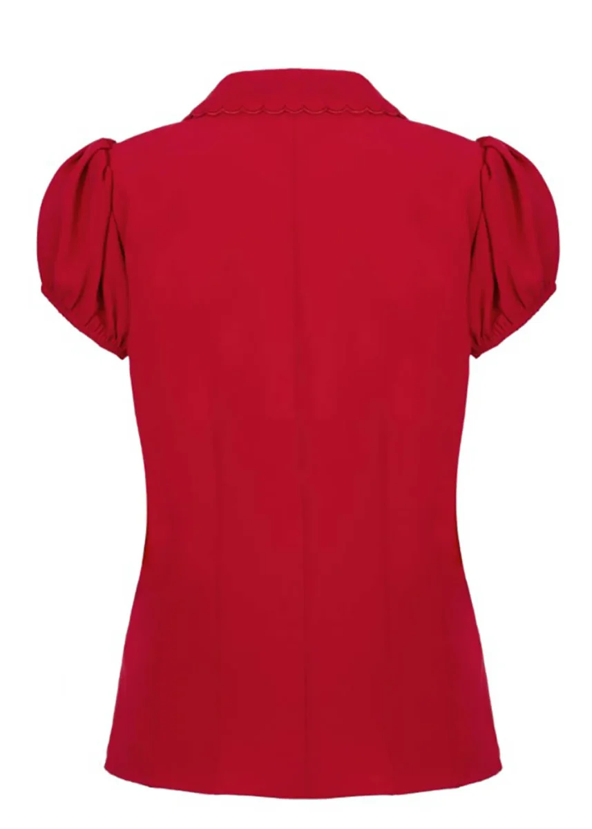 Blusa Rood Maddy de Hell Bunny de los años 40 - Imagen 8