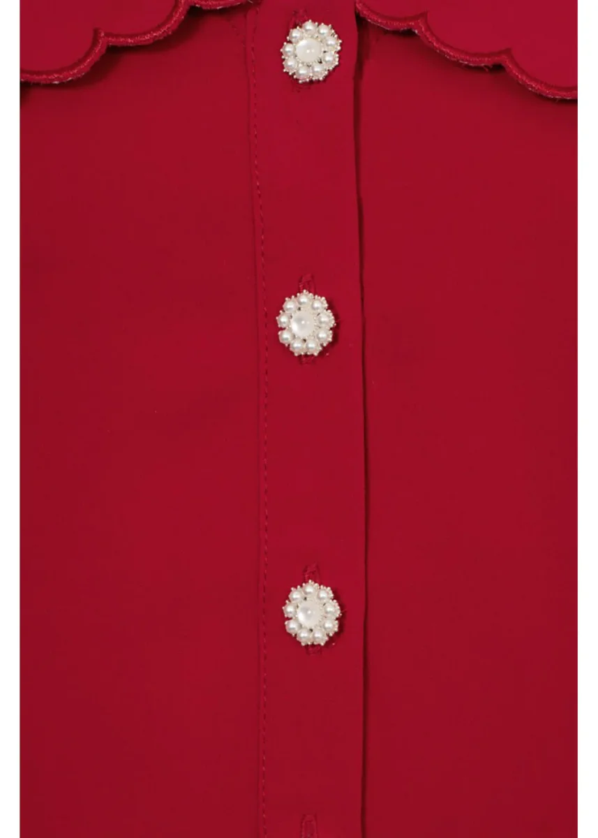 Blusa Rood Maddy de Hell Bunny de los años 40 - Imagen 5