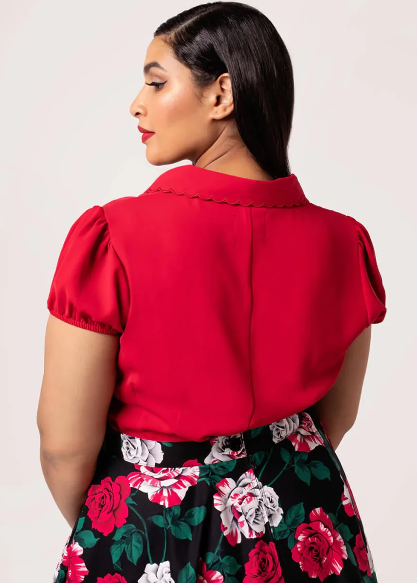 Blusa Rood Maddy de Hell Bunny de los años 40 - Imagen 9