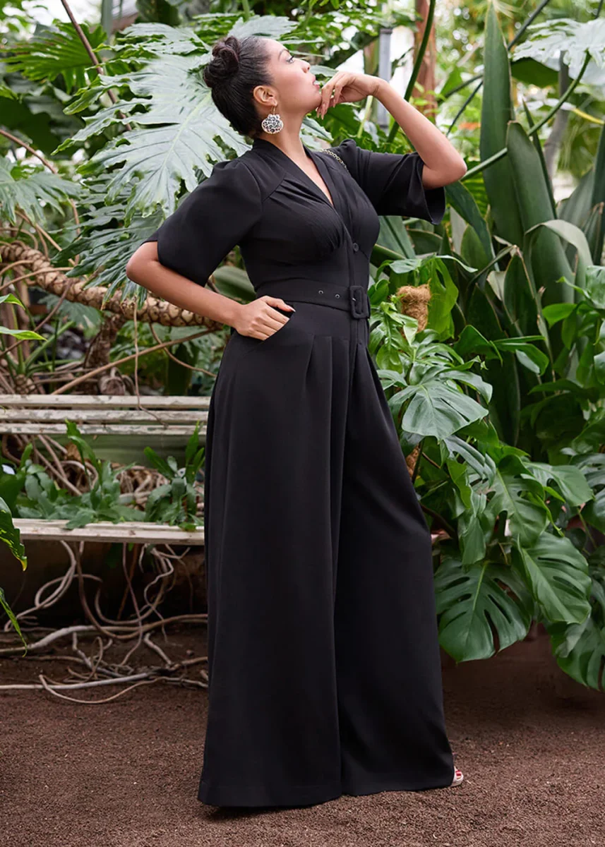 Miss Candyfloss Mono retro Gigi Lou 40's Negro - Imagen 3