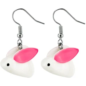 Succubus Bunny Oorbellen Wit Roze