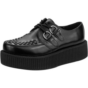 Creepers T.U.K Viva Hi Sole de Cuero Negros