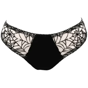 Videnoir Slip Spiderweb Nude Negro